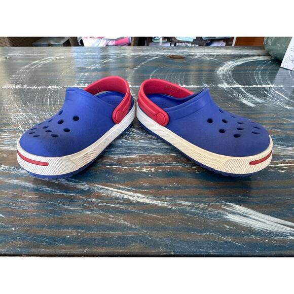 Crocs, Blue & Red Kids/Toddler shoes, size 6/7 - Picture 2 of 9